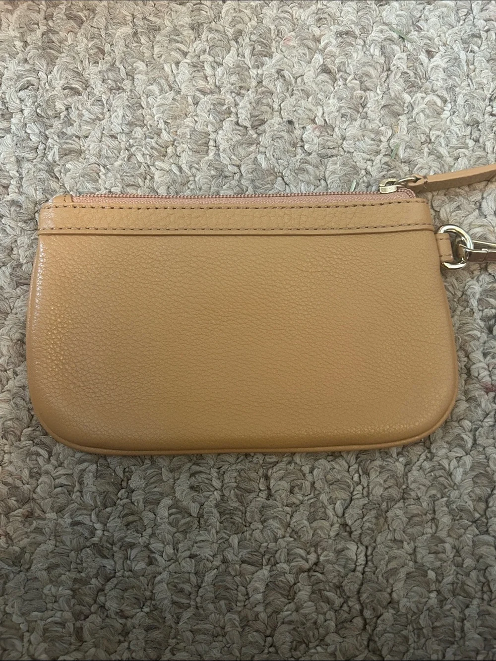 Calvin Klein Beige Snake-Embossed Satchel with Tan Pouch